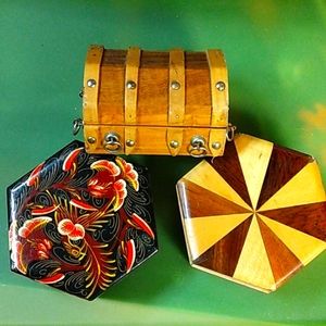 Vintage wooden boxes